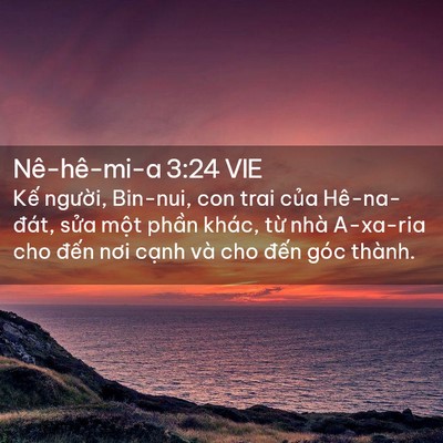 Picture 02 - Nê-hê-mi-a 3:24 VIE - Kế người, Bin-nui, con trai của - Bible Verse Picture