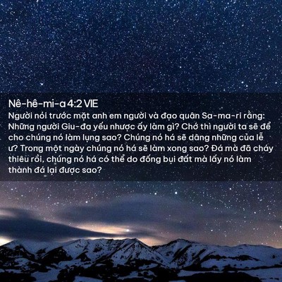 Picture 02 - Nê-hê-mi-a 4:2 VIE - Người nói trước mặt anh em người và - Bible Verse Picture