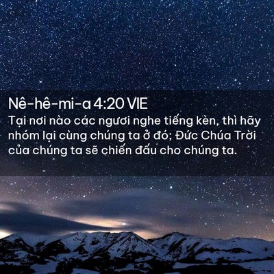 Picture 02 - Nê-hê-mi-a 4:20 VIE - Tại nơi nào các ngươi nghe tiếng kèn, - Bible Verse Picture