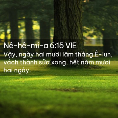 Picture 02 - Nê-hê-mi-a 6:15 VIE - Vậy, ngày hai mươi lăm tháng Ê-lun, vách - Bible Verse Picture