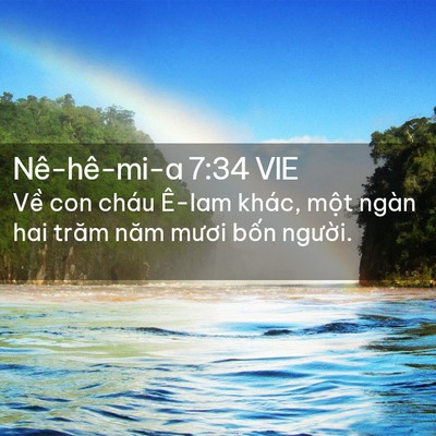 Picture 02 - Nê-hê-mi-a 7:34 VIE - Về con cháu Ê-lam khác, một ngàn hai - Bible Verse Picture