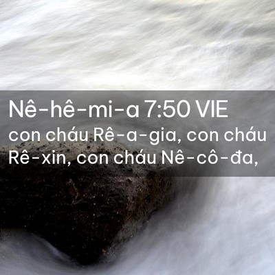 Picture 02 - Nê-hê-mi-a 7:50 VIE - con cháu Rê-a-gia, con cháu Rê-xin, con cháu - Bible Verse Picture