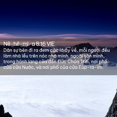 Picture 02 - Nê-hê-mi-a 8:16 VIE - Dân sự bèn đi ra đem các lá ấy về, - Bible Verse Picture