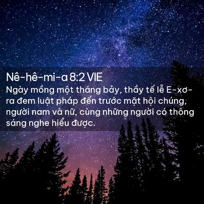 Picture 02 - Nê-hê-mi-a 8:2 VIE - Ngày mồng một tháng bảy, thầy tế lễ - Bible Verse Picture