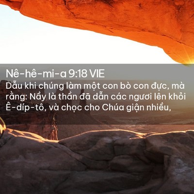 Picture 02 - Nê-hê-mi-a 9:18 VIE - Dẫu khi chúng làm một con bò con đực, - Bible Verse Picture