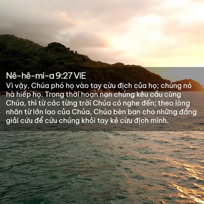 Picture 02 - Nê-hê-mi-a 9:27 VIE - Vì vậy, Chúa phó họ vào tay cừu địch - Bible Verse Picture