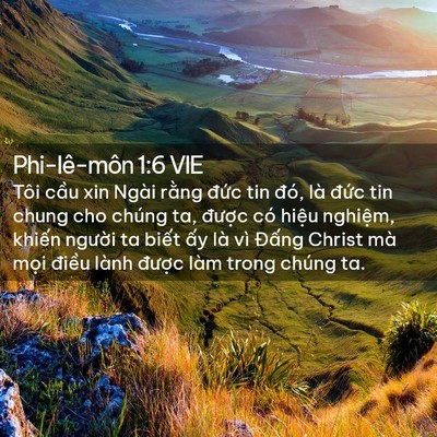 Picture 02 - Phi-lê-môn 1:6 VIE - Tôi cầu xin Ngài rằng đức tin đó, là - Bible Verse Picture