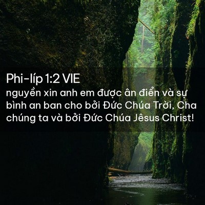 Picture 02 - Phi-líp 1:2 VIE - nguyền xin anh em được ân điển và sự - Bible Verse Picture
