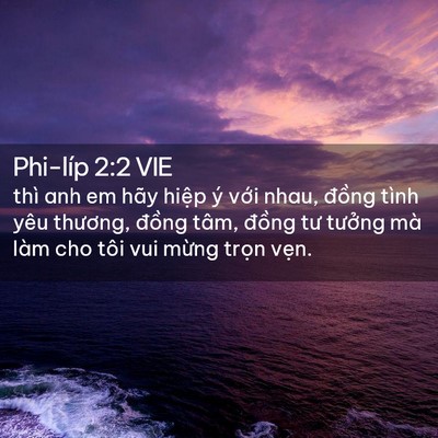 Picture 02 - Phi-líp 2:2 VIE - thì anh em hãy hiệp ý với nhau, đồng - Bible Verse Picture