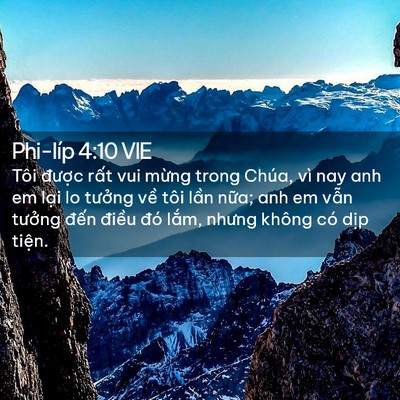 Picture 02 - Phi-líp 4:10 VIE - Tôi được rất vui mừng trong Chúa, vì - Bible Verse Picture