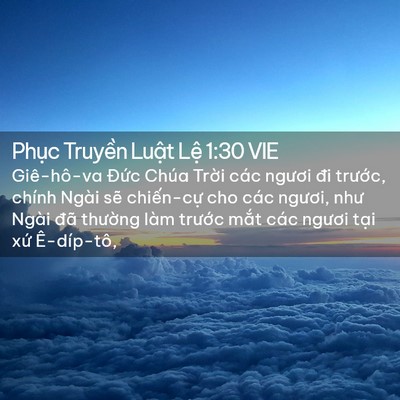 Picture 02 - Phục Truyền Luật Lệ 1:30 VIE - Giê-hô-va Đức Chúa Trời các ngươi đi - Bible Verse Picture