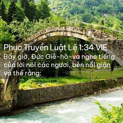 Picture 02 - Phục Truyền Luật Lệ 1:34 VIE - Bấy giờ, Đức Giê-hô-va nghe tiếng - Bible Verse Picture