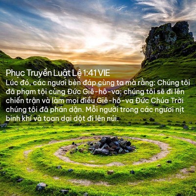 Picture 02 - Phục Truyền Luật Lệ 1:41 VIE - Lúc đó, các ngươi bèn đáp cùng ta mà - Bible Verse Picture