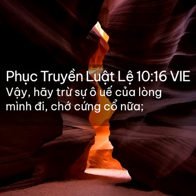 Picture 02 - Phục Truyền Luật Lệ 10:16 VIE - Vậy, hãy trừ sự ô uế của lòng mình - Bible Verse Picture
