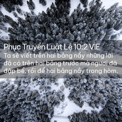 Picture 02 - Phục Truyền Luật Lệ 10:2 VIE - Ta sẽ viết trên hai bảng nầy những - Bible Verse Picture