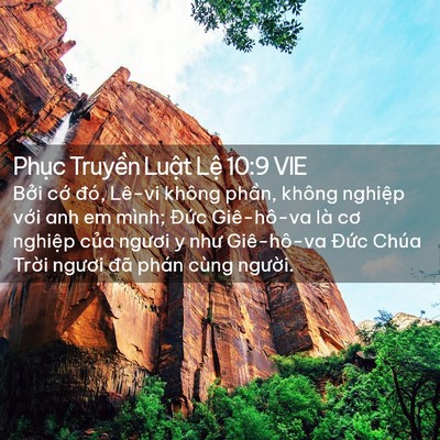 Picture 02 - Phục Truyền Luật Lệ 10:9 VIE - Bởi cớ đó, Lê-vi không phần, không - Bible Verse Picture