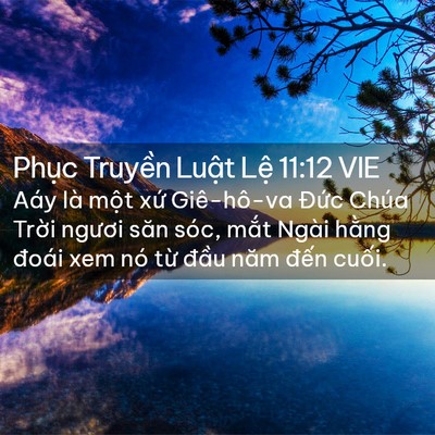 Picture 02 - Phục Truyền Luật Lệ 11:12 VIE - Aáy là một xứ Giê-hô-va Đức Chúa - Bible Verse Picture