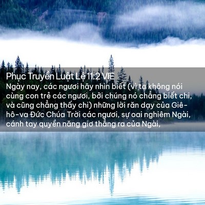 Picture 02 - Phục Truyền Luật Lệ 11:2 VIE - Ngày nay, các ngươi hãy nhìn biết (vì ta - Bible Verse Picture