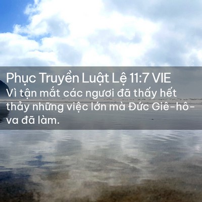 Picture 02 - Phục Truyền Luật Lệ 11:7 VIE - Vì tận mắt các ngươi đã thấy hết - Bible Verse Picture