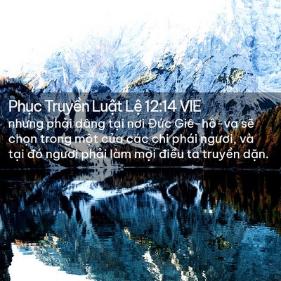Picture 02 - Phục Truyền Luật Lệ 12:14 VIE - nhưng phải dâng tại nơi Đức Giê-hô-va - Bible Verse Picture