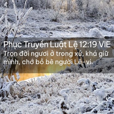 Picture 02 - Phục Truyền Luật Lệ 12:19 VIE - Trọn đời ngươi ở trong xứ, khá giữ - Bible Verse Picture