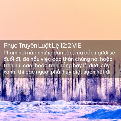 Picture 02 - Phục Truyền Luật Lệ 12:2 VIE - Phàm nơi nào những dân tộc, mà các - Bible Verse Picture