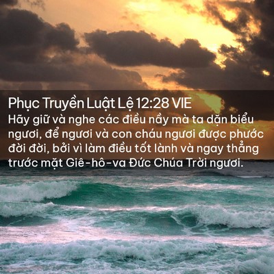 Picture 02 - Phục Truyền Luật Lệ 12:28 VIE - Hãy giữ và nghe các điều nầy mà ta - Bible Verse Picture