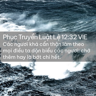 Picture 02 - Phục Truyền Luật Lệ 12:32 VIE - Các ngươi khá cẩn thận làm theo mọi - Bible Verse Picture