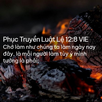 Picture 02 - Phục Truyền Luật Lệ 12:8 VIE - Chớ làm như chúng ta làm ngày nay đây, - Bible Verse Picture