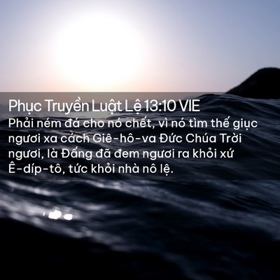 Picture 02 - Phục Truyền Luật Lệ 13:10 VIE - Phải ném đá cho nó chết, vì nó tìm - Bible Verse Picture