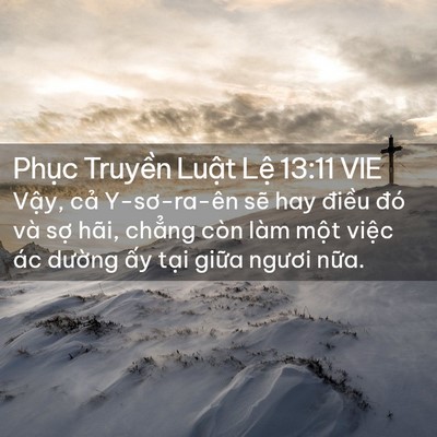 Picture 02 - Phục Truyền Luật Lệ 13:11 VIE - Vậy, cả Y-sơ-ra-ên sẽ hay điều đó - Bible Verse Picture