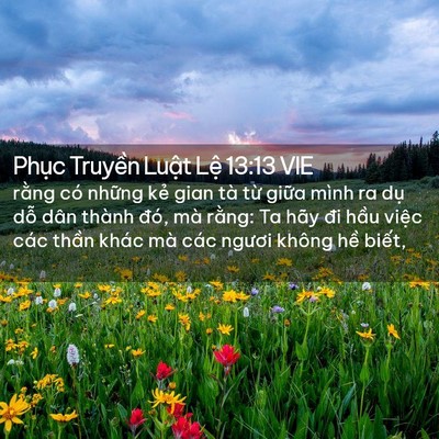 Picture 02 - Phục Truyền Luật Lệ 13:13 VIE - rằng có những kẻ gian tà từ giữa - Bible Verse Picture