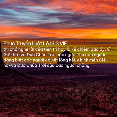 Picture 02 - Phục Truyền Luật Lệ 13:3 VIE - thì chớ nghe lời của tiên tri hay là - Bible Verse Picture