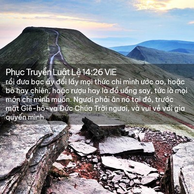 Picture 02 - Phục Truyền Luật Lệ 14:26 VIE - rồi đưa bạc ấy đổi lấy mọi thức - Bible Verse Picture