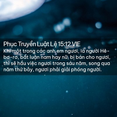 Picture 02 - Phục Truyền Luật Lệ 15:12 VIE - Khi một trong các anh em ngươi, là người - Bible Verse Picture