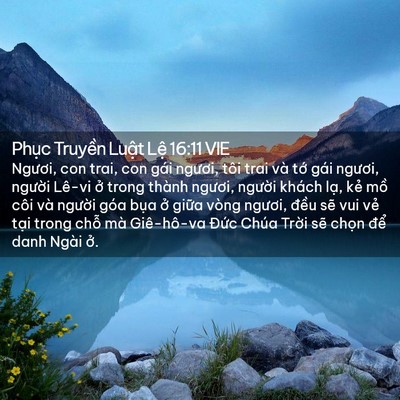 Picture 02 - Phục Truyền Luật Lệ 16:11 VIE - Ngươi, con trai, con gái ngươi, tôi trai - Bible Verse Picture