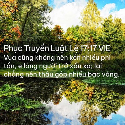 Picture 02 - Phục Truyền Luật Lệ 17:17 VIE - Vua cũng không nên kén nhiều phi tần, e - Bible Verse Picture