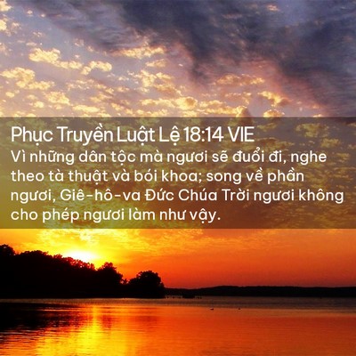 Picture 02 - Phục Truyền Luật Lệ 18:14 VIE - Vì những dân tộc mà ngươi sẽ đuổi - Bible Verse Picture