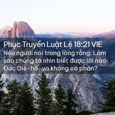 Picture 02 - Phục Truyền Luật Lệ 18:21 VIE - Nếu ngươi nói trong lòng rằng: Làm sao - Bible Verse Picture