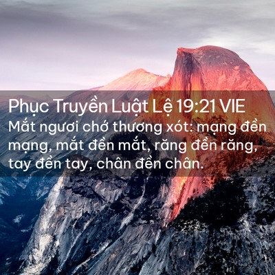 Picture 02 - Phục Truyền Luật Lệ 19:21 VIE - Mắt ngươi chớ thương xót: mạng đền - Bible Verse Picture