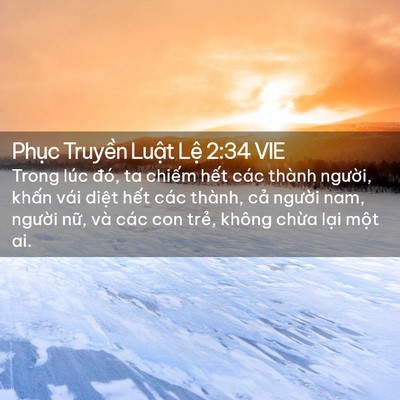 Picture 02 - Phục Truyền Luật Lệ 2:34 VIE - Trong lúc đó, ta chiếm hết các thành - Bible Verse Picture