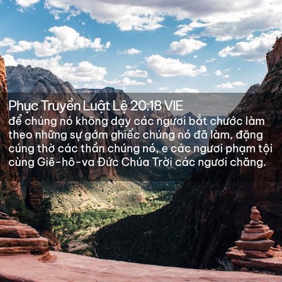 Picture 02 - Phục Truyền Luật Lệ 20:18 VIE - để chúng nó không dạy các ngươi bắt - Bible Verse Picture