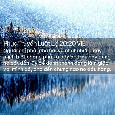 Picture 02 - Phục Truyền Luật Lệ 20:20 VIE - Ngươi chỉ phải phá hại và chặt - Bible Verse Picture