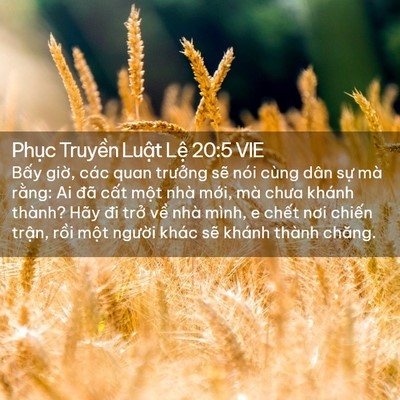 Picture 02 - Phục Truyền Luật Lệ 20:5 VIE - Bấy giờ, các quan trưởng sẽ nói cùng - Bible Verse Picture