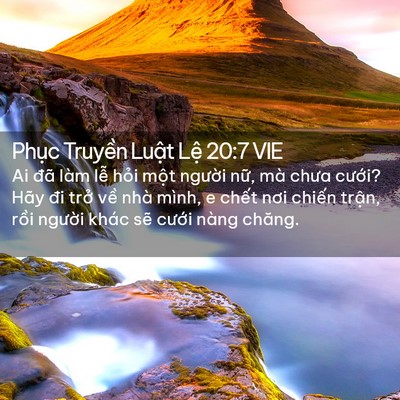 Picture 02 - Phục Truyền Luật Lệ 20:7 VIE - Ai đã làm lễ hỏi một người nữ, mà - Bible Verse Picture