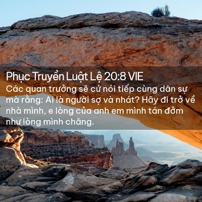 Picture 02 - Phục Truyền Luật Lệ 20:8 VIE - Các quan trưởng sẽ cứ nói tiếp cùng - Bible Verse Picture