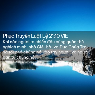 Picture 02 - Phục Truyền Luật Lệ 21:10 VIE - Khi nào ngươi ra chiến đấu cùng quân - Bible Verse Picture