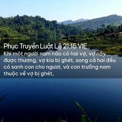 Picture 02 - Phục Truyền Luật Lệ 21:15 VIE - Khi một người nam nào có hai vợ, vợ - Bible Verse Picture