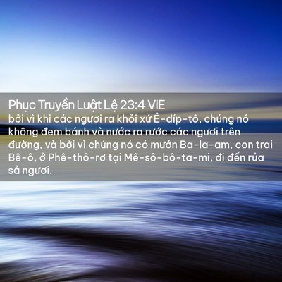 Picture 02 - Phục Truyền Luật Lệ 23:4 VIE - bởi vì khi các ngươi ra khỏi xứ - Bible Verse Picture