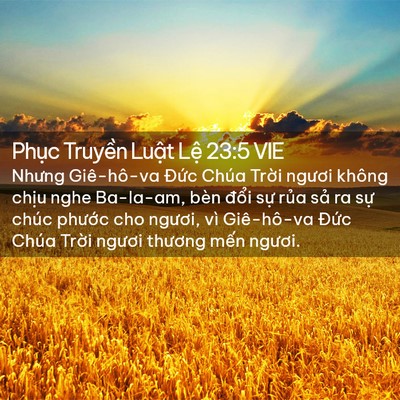 Picture 02 - Phục Truyền Luật Lệ 23:5 VIE - Nhưng Giê-hô-va Đức Chúa Trời ngươi - Bible Verse Picture